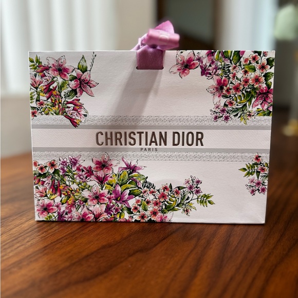 Dior Other - New DIOR Limited Edition floral gift bag & pink ribbon